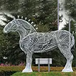 Clydesdale Horse statue at Lanark Auction Market